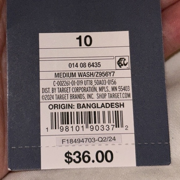 Target Women’s Mid-Rise Studded 90’s Baggy Jeans - Picture 6 of 6